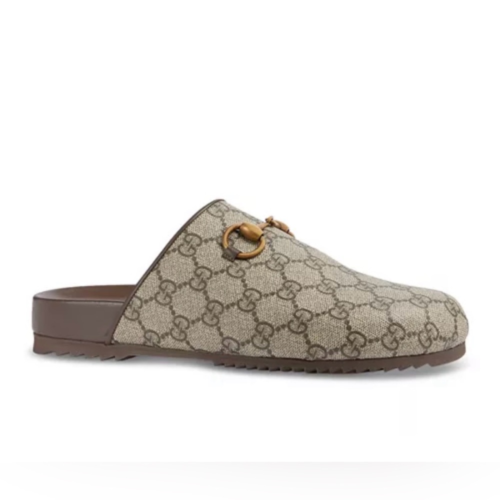 Gucci GG Supreme Horsebit Mules